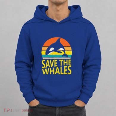Save The Whales Vintage Great Gift Hoodie
