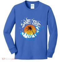 Save The Whales Orca And Killer Whale Gift Kids Long Sleeve Shirt thumb 0
