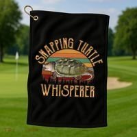 snapping turtle whisperer, snapping turtle Golf Towel thumb 1