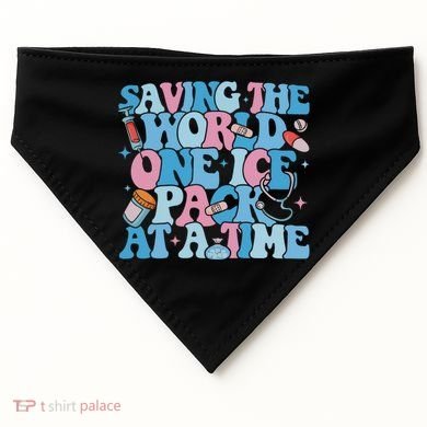 Saving The World One Ice Pack At A Time USA-Made Doggie Bandana