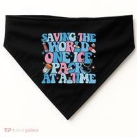 Saving The World One Ice Pack At A Time USA-Made Doggie Bandana thumb 0
