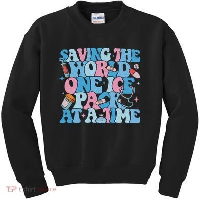 Saving The World One Ice Pack At A Time Kids Sweatshirt