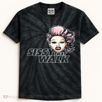 Sissy That Walk Drag Queen LGBT LGBTQ Pride Month Pride Ally Kids Tie-Dye T-Shirt thumb 0