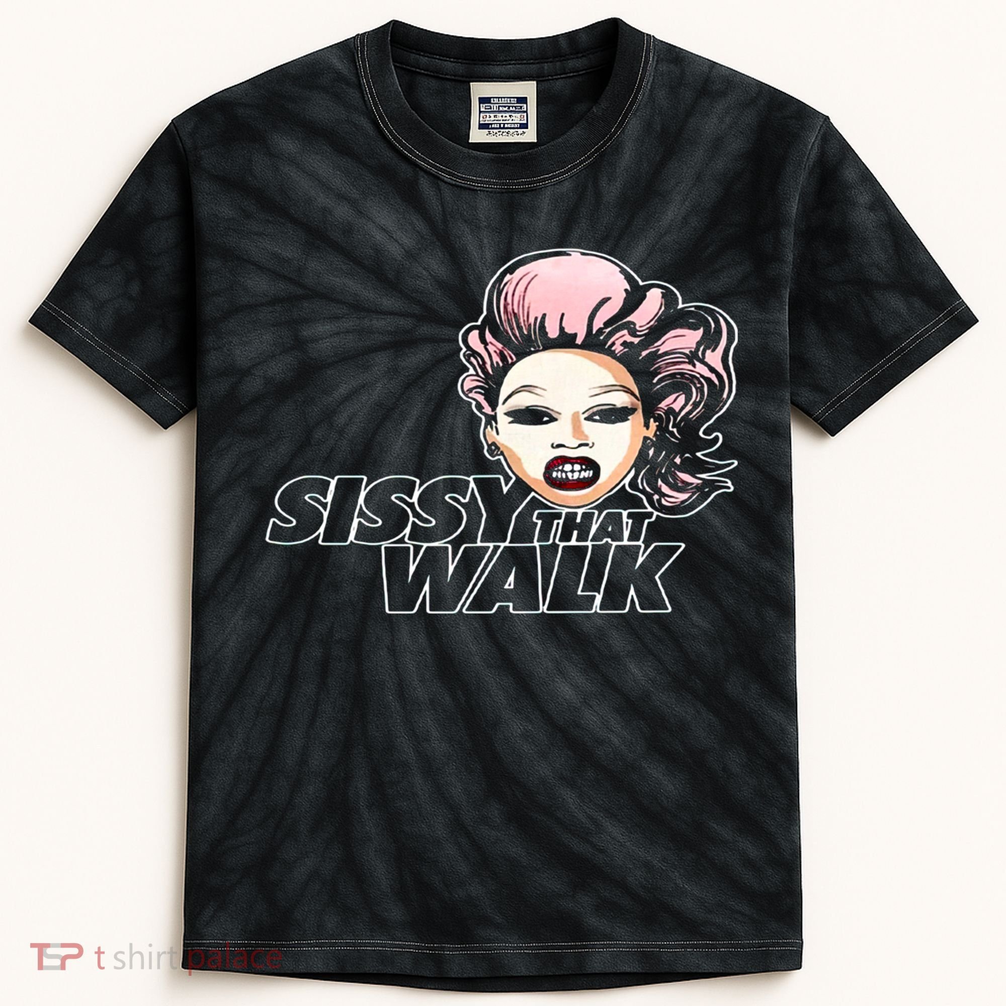 Sissy That Walk Drag Queen LGBT LGBTQ Pride Month Pride Ally Kids Tie-Dye T-Shirt
