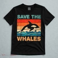 Save The Whales Retro Vintage Orca Whale T-Shirt thumb 5