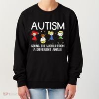 Seeing The World From A Different Angle Autism Awareness Day Gift Women's Sweatshirt thumb 0