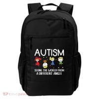 Seeing The World From A Different Angle Autism Awareness Day Gift Backpack thumb 0
