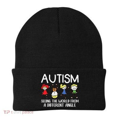 Seeing The World From A Different Angle Autism Awareness Day Gift Beanie