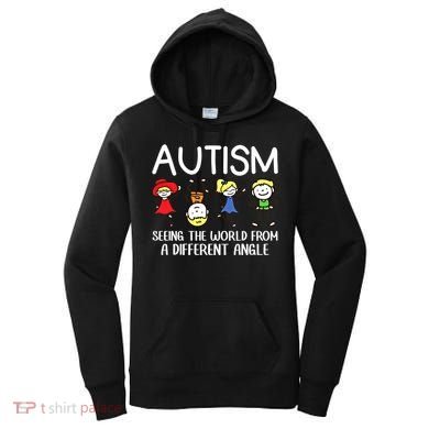Seeing The World From A Different Angle Autism Awareness Day Gift Women's Hoodie