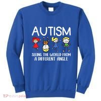 Seeing The World From A Different Angle Autism Awareness Day Gift Sweatshirt thumb 0