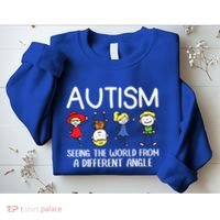 Seeing The World From A Different Angle Autism Awareness Day Gift Sweatshirt thumb 2
