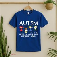 Seeing The World From A Different Angle Autism Awareness Day Gift T-Shirt thumb 2