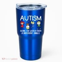 Seeing The World From A Different Angle Autism Awareness Day Gift Tumbler thumb 0