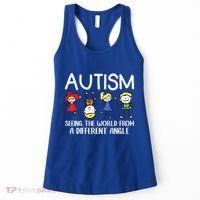 Seeing The World From A Different Angle Autism Awareness Day Gift Women's Tank Top thumb 0