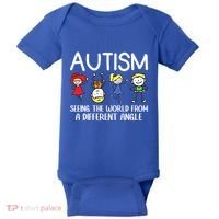 Seeing The World From A Different Angle Autism Awareness Day Gift Baby Bodysuit thumb 0