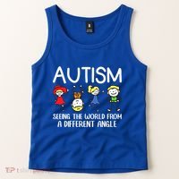 Seeing The World From A Different Angle Autism Awareness Day Gift Tank Top thumb 2