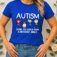 Seeing The World From A Different Angle Autism Awareness Day Gift Women's T-Shirt thumb 2
