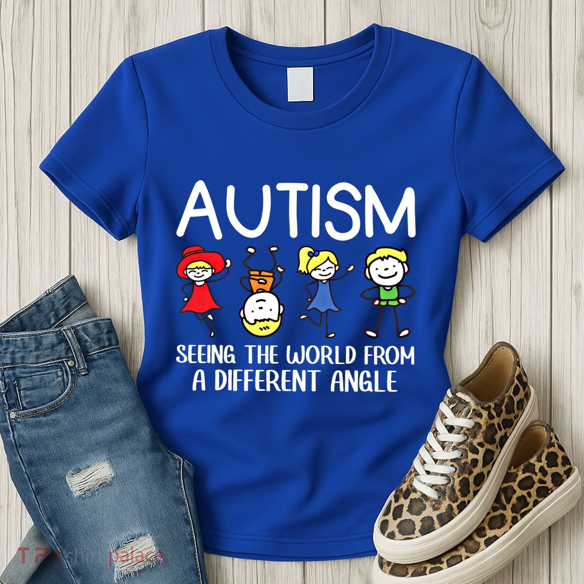 Seeing The World From A Different Angle Autism Awareness Day Gift Women's T-Shirt