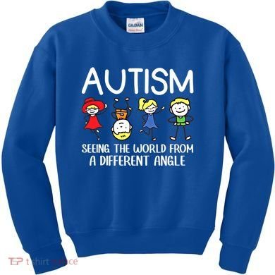 Seeing The World From A Different Angle Autism Awareness Day Gift Kids Sweatshirt