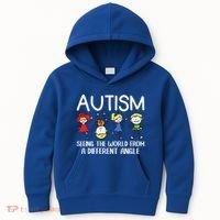 Seeing The World From A Different Angle Autism Awareness Day Gift Kids Hoodie thumb 0