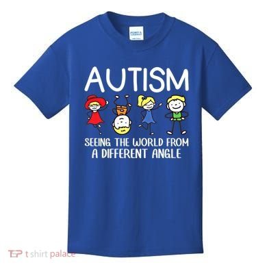 Seeing The World From A Different Angle Autism Awareness Day Gift Kids T-Shirt