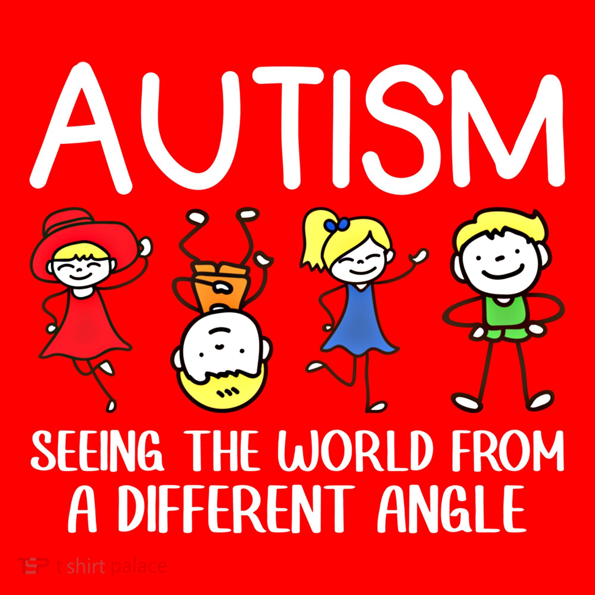 Seeing The World From A Different Angle Autism Awareness Day Gift Santa Hat