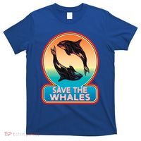 Save The Whale Gift Orca Killer Retro Whale Funny Gift Cool Gift T-Shirt thumb 0