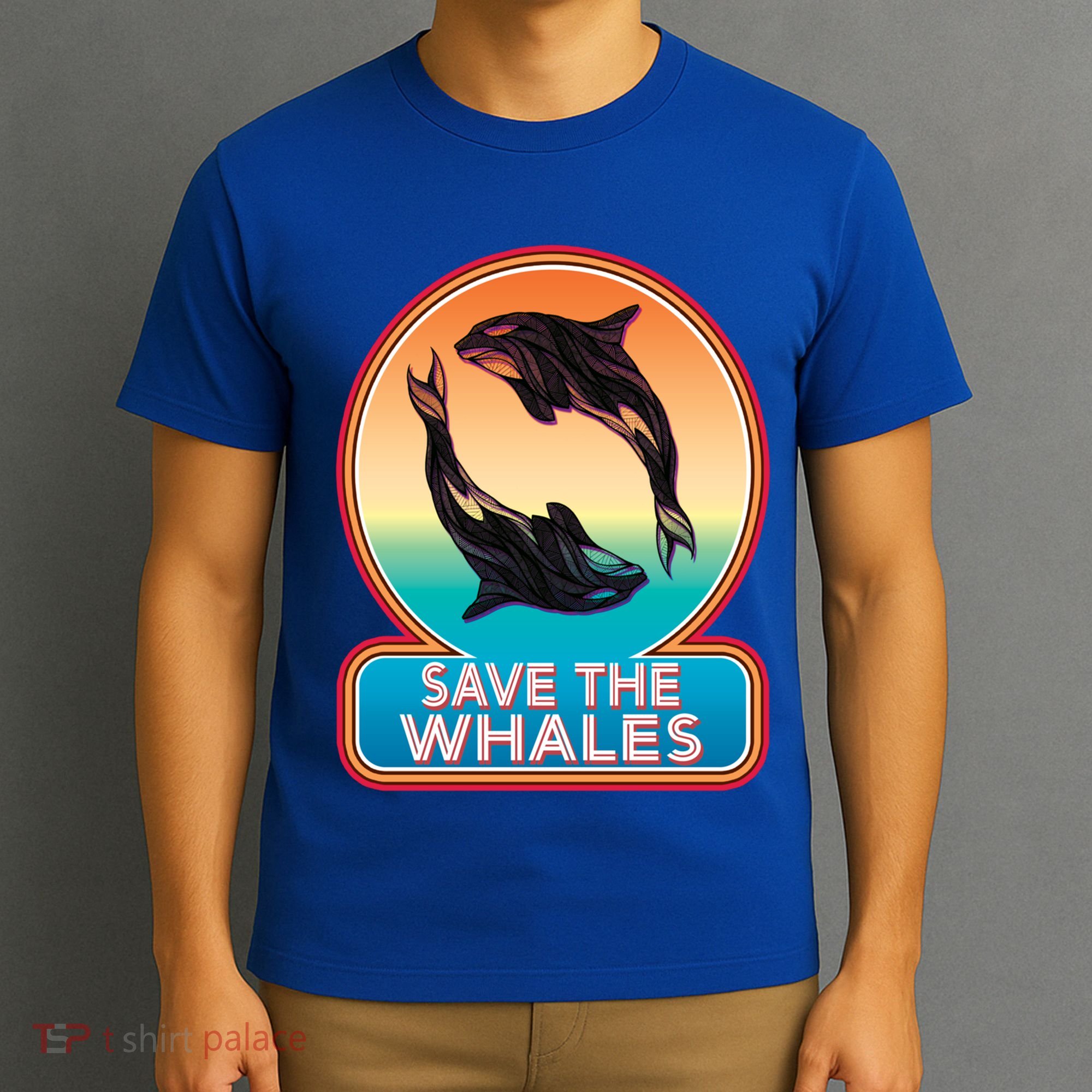 Save The Whale Gift Orca Killer Retro Whale Funny Gift Cool Gift T-Shirt