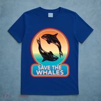 Save The Whale Gift Orca Killer Retro Whale Funny Gift Cool Gift T-Shirt thumb 5