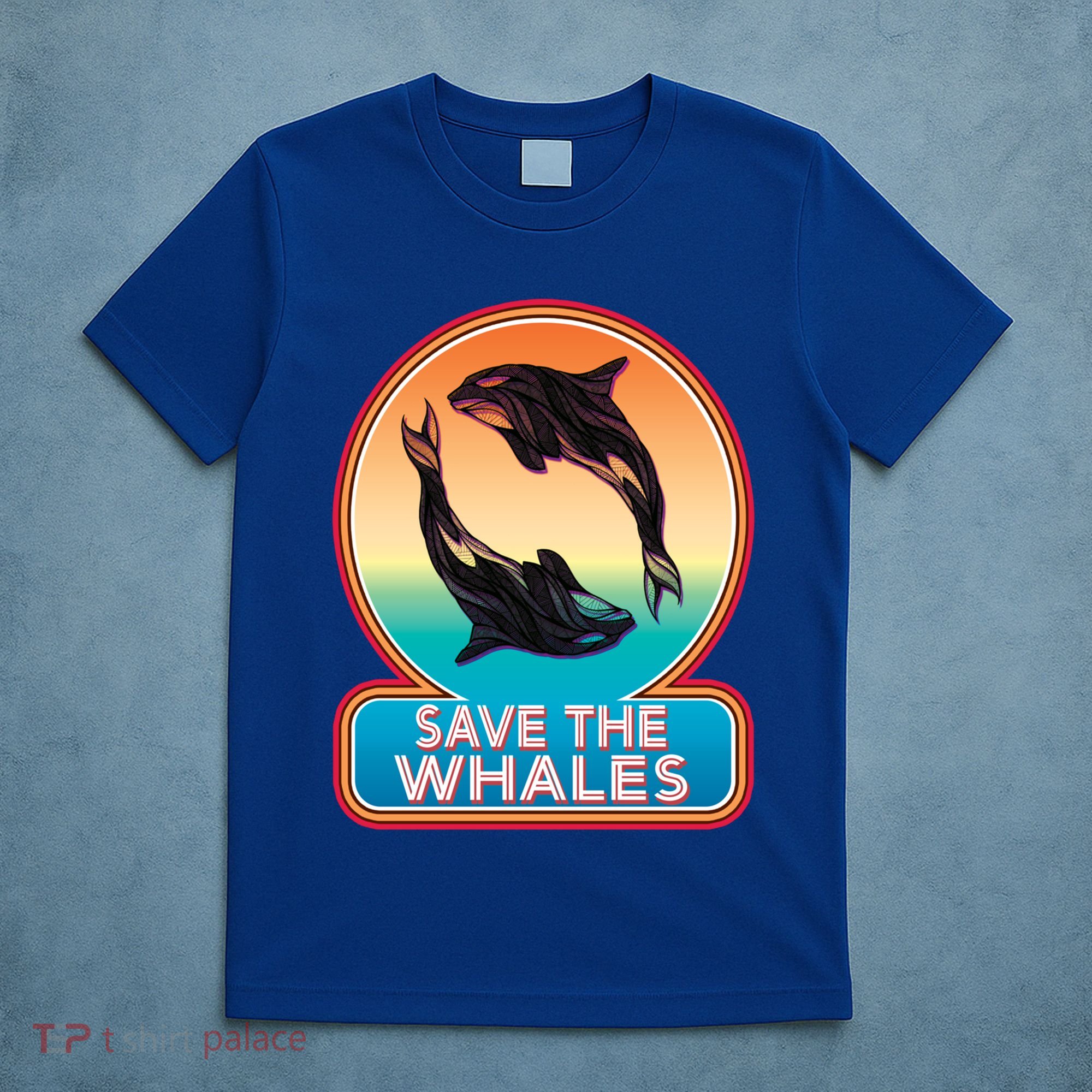 Save The Whale Gift Orca Killer Retro Whale Funny Gift Cool Gift T-Shirt
