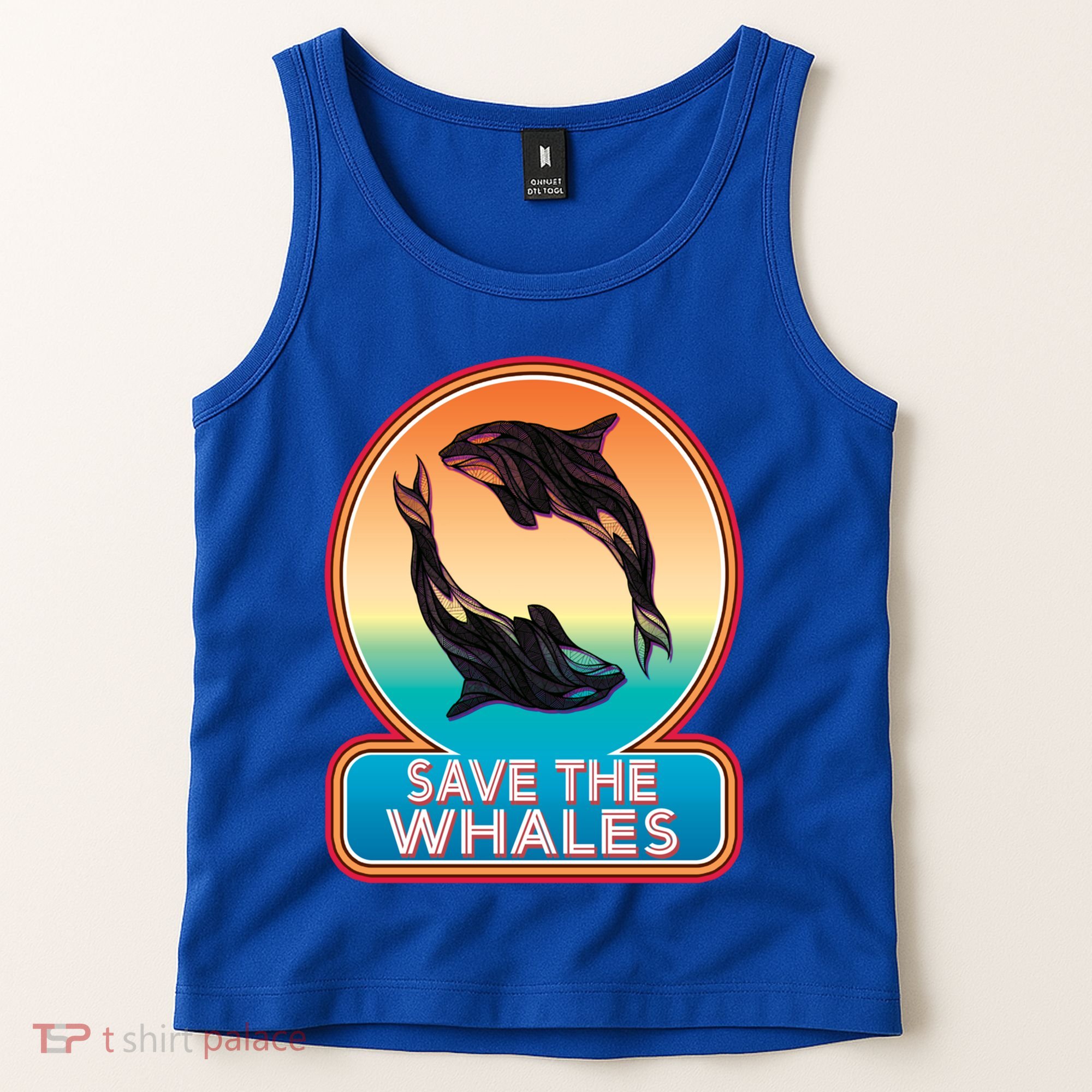 Save The Whale Gift Orca Killer Retro Whale Funny Gift Cool Gift Tank Top