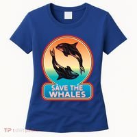 Save The Whale Gift Orca Killer Retro Whale Funny Gift Cool Gift Women's T-Shirt thumb 0