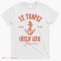 St Tropez Yacht Club Cote Dazur France Vacation T-Shirt thumb 0