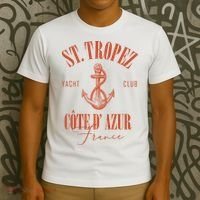St Tropez Yacht Club Cote Dazur France Vacation T-Shirt thumb 3