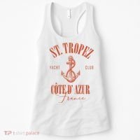 St Tropez Yacht Club Cote Dazur France Vacation Women's Tank Top thumb 0