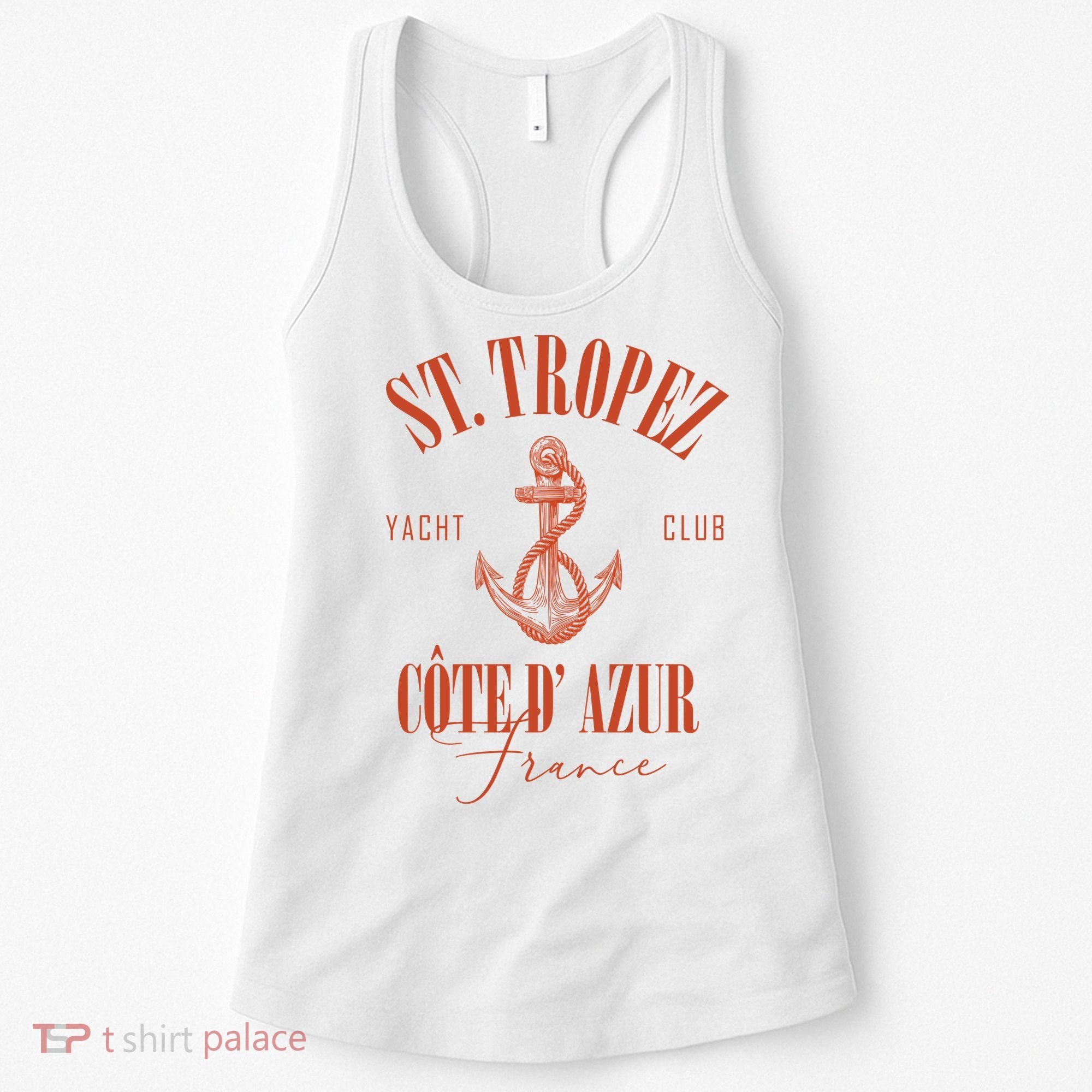 St Tropez Yacht Club Cote Dazur France Vacation Women's Tank Top