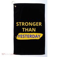Stronger Than Yesterday Golf Towel thumb 0