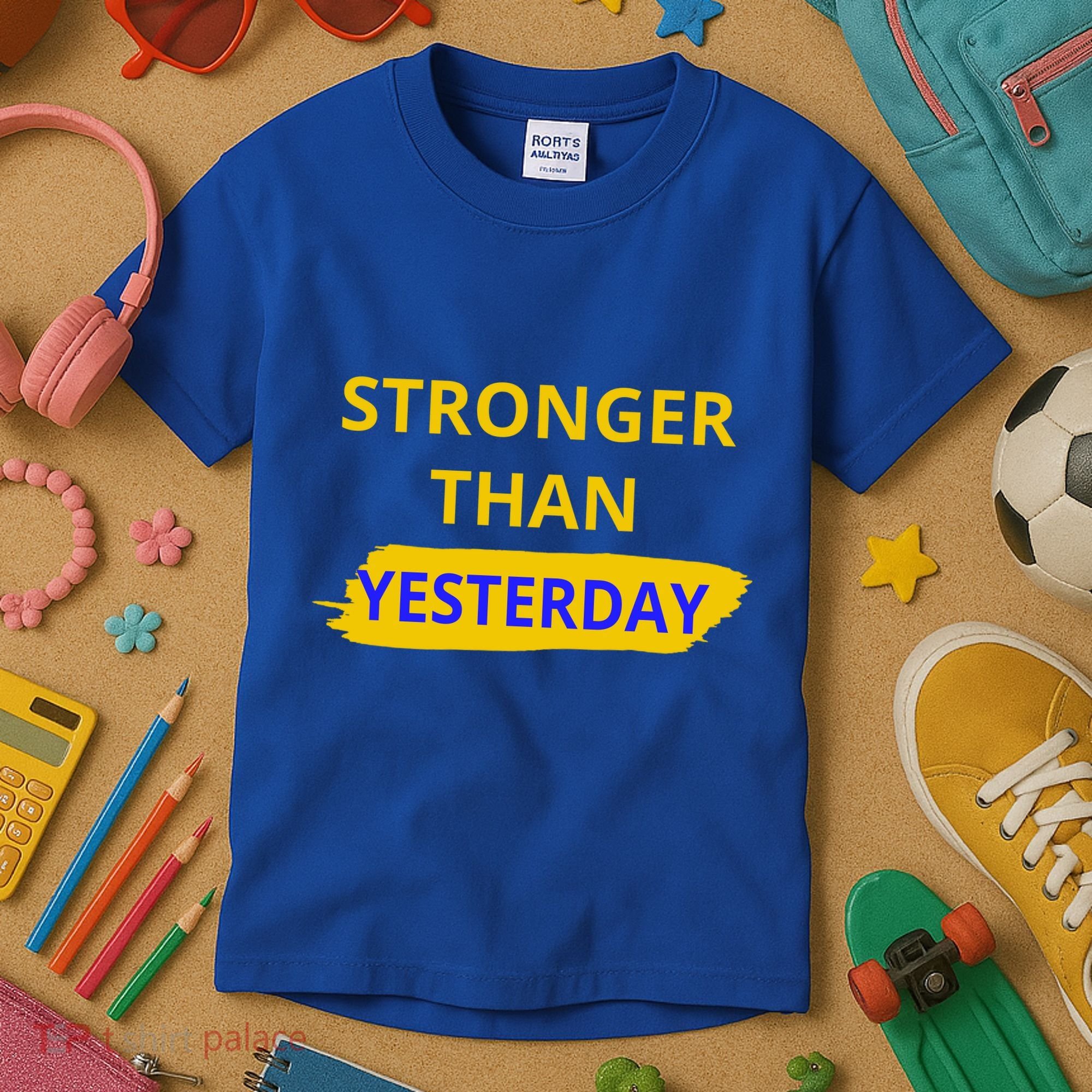Stronger Than Yesterday Kids T-Shirt