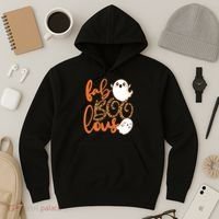 Stylish leopard Halloween Fab-BOO-lous Ghost Hoodie thumb 3