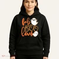 Stylish leopard Halloween Fab-BOO-lous Ghost Hoodie thumb 5