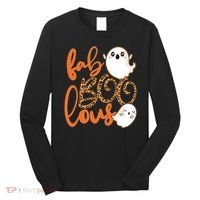 Stylish leopard Halloween Fab-BOO-lous Ghost Long Sleeve Shirt thumb 0