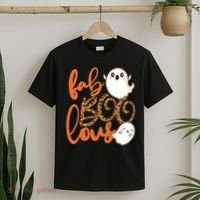 Stylish leopard Halloween Fab-BOO-lous Ghost T-Shirt thumb 2