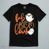 Stylish leopard Halloween Fab-BOO-lous Ghost T-Shirt thumb 5
