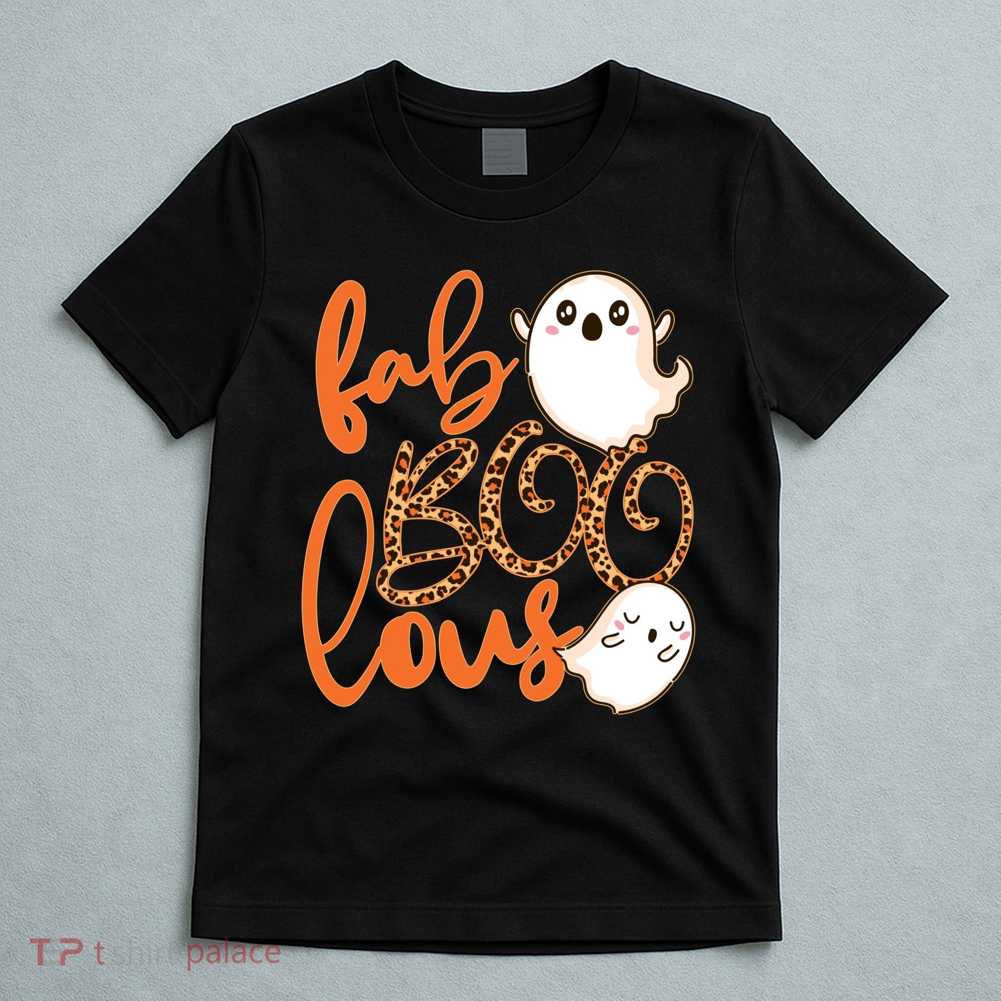 Stylish leopard Halloween Fab-BOO-lous Ghost T-Shirt