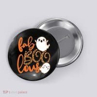 Stylish leopard Halloween Fab-BOO-lous Ghost Button thumb 0