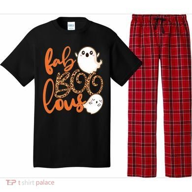 Stylish leopard Halloween Fab-BOO-lous Ghost Pajama Set