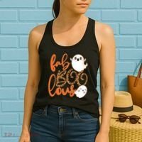 Stylish leopard Halloween Fab-BOO-lous Ghost Women's Tank Top thumb 2
