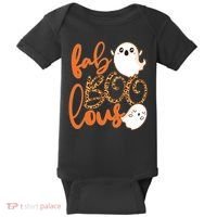 Stylish leopard Halloween Fab-BOO-lous Ghost Baby Bodysuit thumb 0