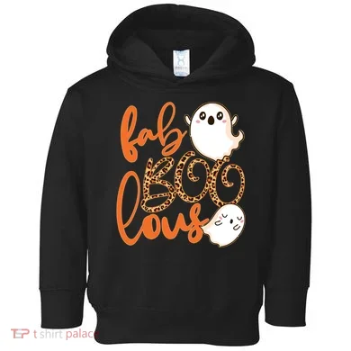 Stylish leopard Halloween Fab-BOO-lous Ghost Toddler Hoodie