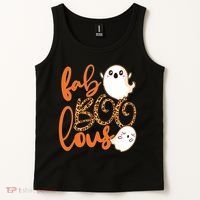 Stylish leopard Halloween Fab-BOO-lous Ghost Tank Top thumb 2